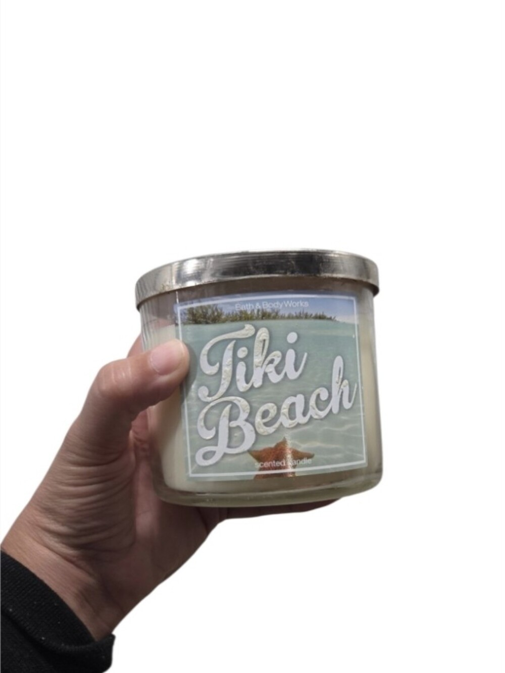 Bath & Body Works Tiki Beach Candle - White and Silver